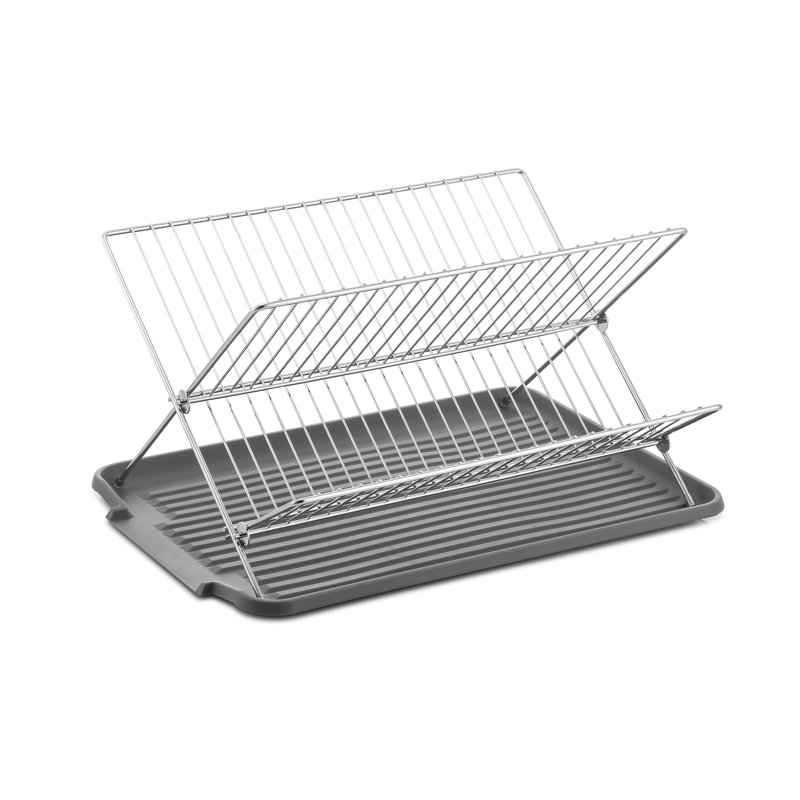 J&V Textiles Foldable With Drainboard Dish Rack Wayfair